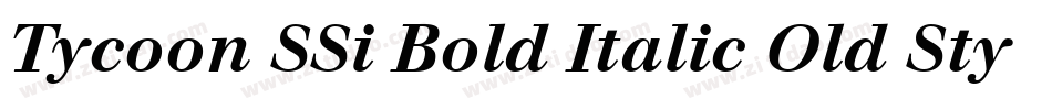 Tycoon SSi Bold Italic Old Style Figures字体转换